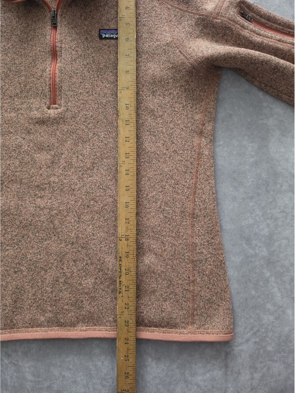 Patagonia Better Sweater 1/2 Zip Fleece Pullover Women's Large Brown Pink Trim. - Picture 6 of 8